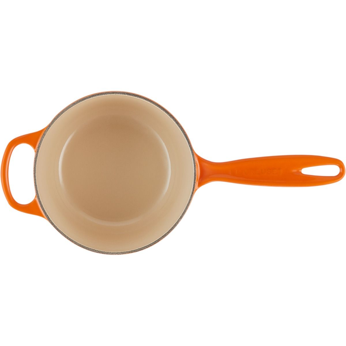 Le Creuset 1.75 Qt. Signature Enameled Cast Iron Saucepan With Stainless Steel Knob | Flame Orange