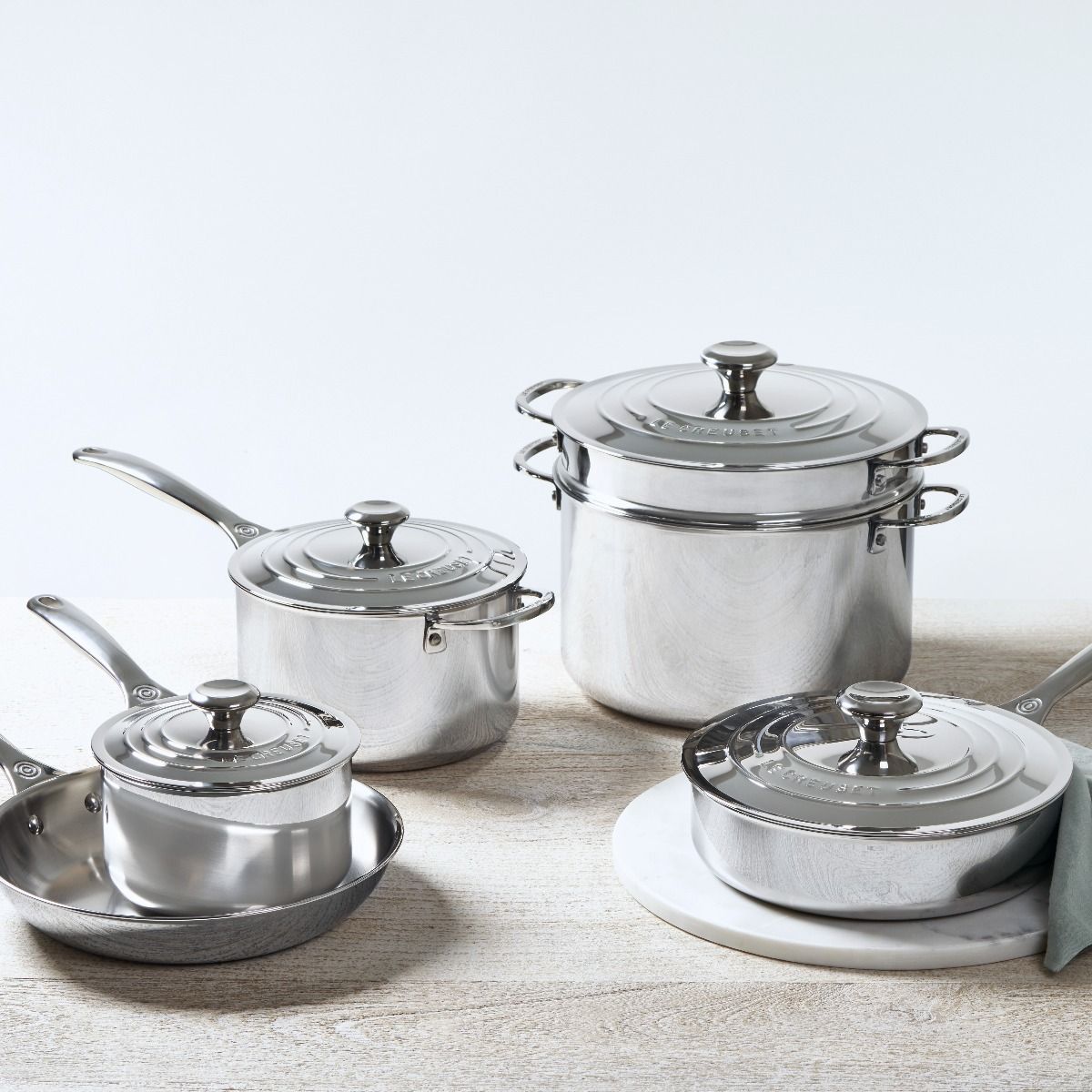 Le Creuset 10-Piece Cookware Set | Tri-Ply Stainless Steel