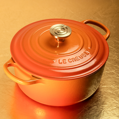  Le Creuset Signature 7.25 Qt. Round Dutch Oven With Crucible Knob | Flamme Dorée
