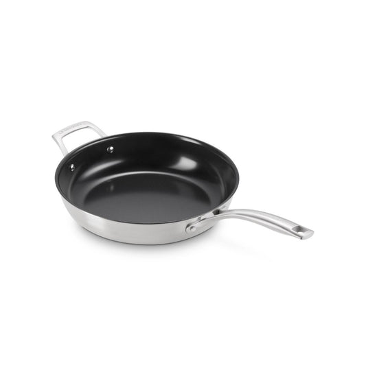  Le Creuset Essential Stainless Steel Nonstick 11" Shallow Round Fry Pan