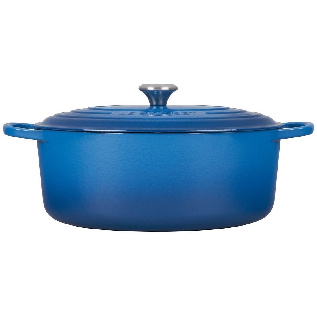 Le Creuset 9.5 Qt. Oval Signature Dutch Oven With Stainless Steel Knob | Marseille Blue