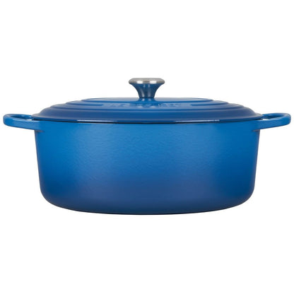  Le Creuset 9.5 Qt. Oval Signature Dutch Oven With Stainless Steel Knob | Marseille Blue
