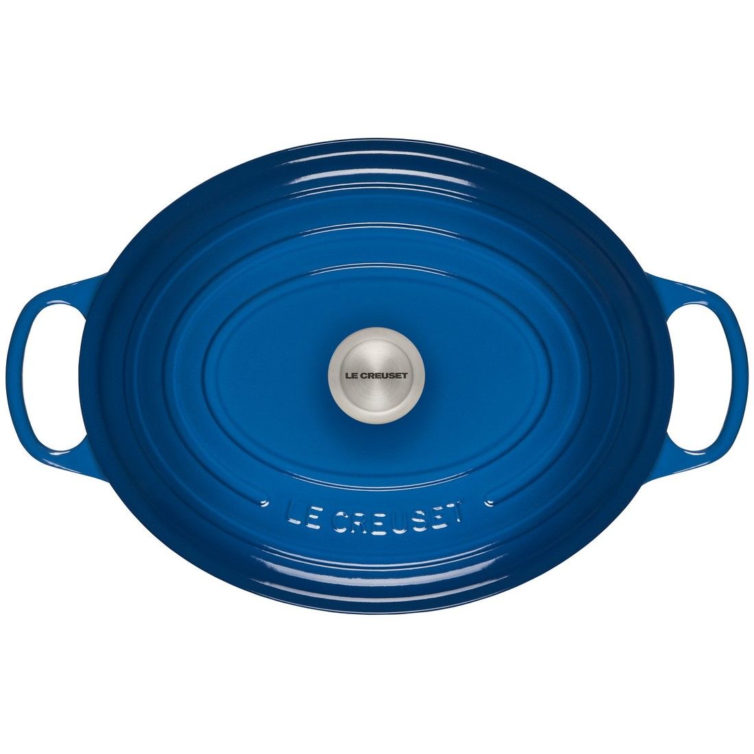  Le Creuset 9.5 Qt. Oval Signature Dutch Oven With Stainless Steel Knob | Marseille Blue