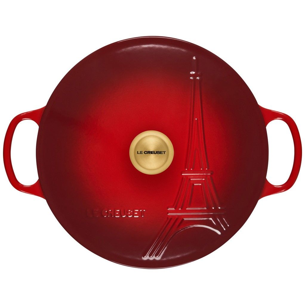  Le Creuset 3.5Qt Signature Braiser Eiffel Tower Collection | Cerise