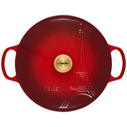 Le Creuset 3.5Qt Signature Braiser Eiffel Tower Collection | Cerise