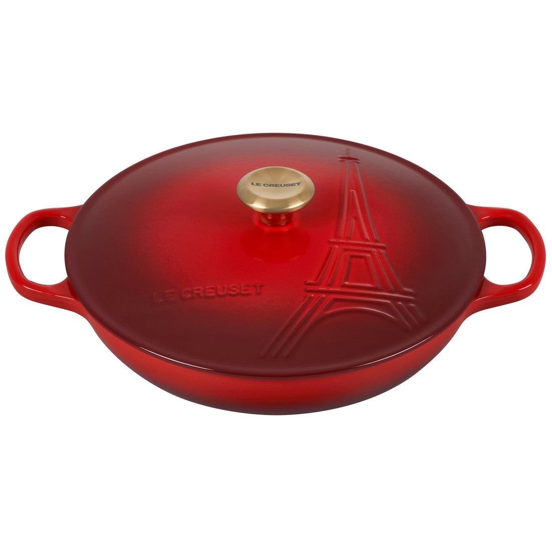  Le Creuset 3.5Qt Signature Braiser Eiffel Tower Collection | Cerise