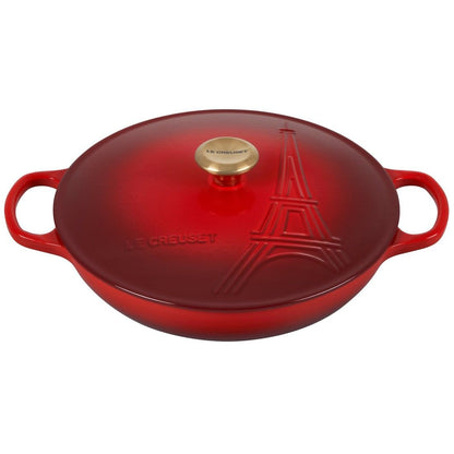  Le Creuset 3.5Qt Signature Braiser Eiffel Tower Collection | Cerise
