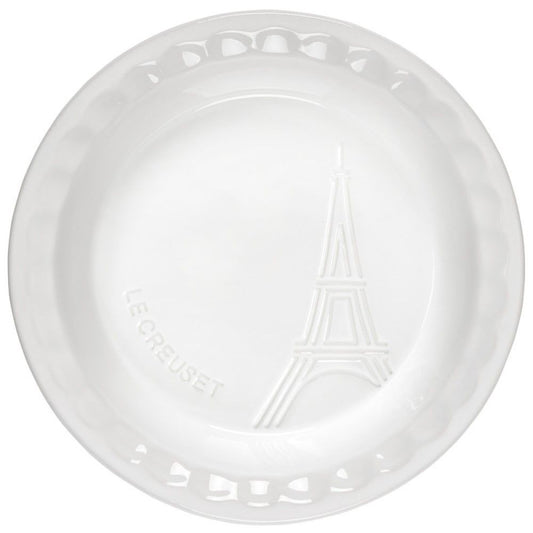  Le Creuset 9" Pie Dish Eiffel Tower Collection | White