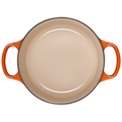  Le Creuset 2 Qt. Round Signature Cast Iron Dutch Oven With Stainless Steel Knob | Flame Orange