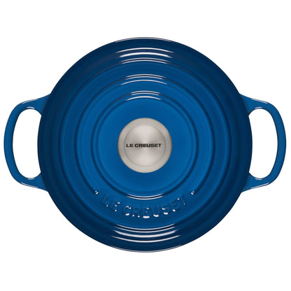  Le Creuset 2 Qt. Round Signature Cast Iron Dutch Oven With Stainless Steel Knob | Marseille Blue