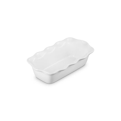 Le Creuset Heritage 9" Fluted Loaf Pan | White