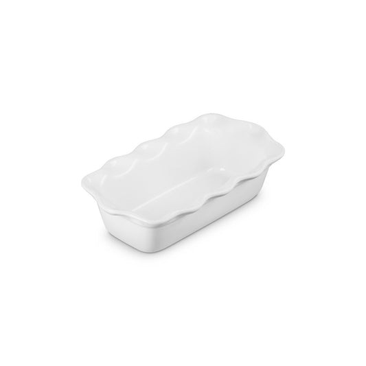  Le Creuset Heritage 9" Fluted Loaf Pan | White