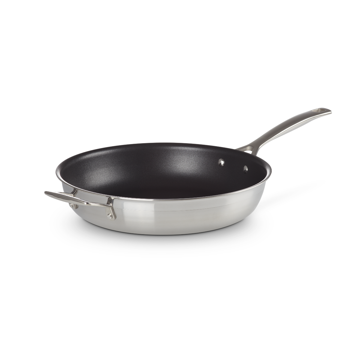  Le Creuset Classic Stainless Steel Nonstick 12" Shallow Round Fry Pan