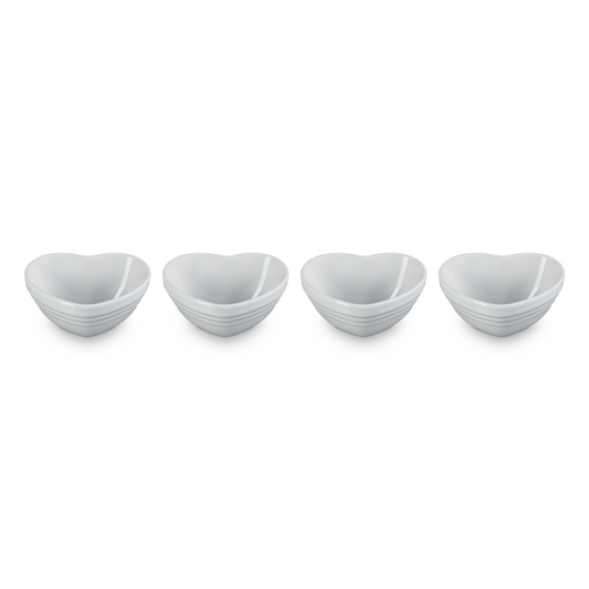  Le Creuset Mini Heart Bowls (Set Of 4) | White