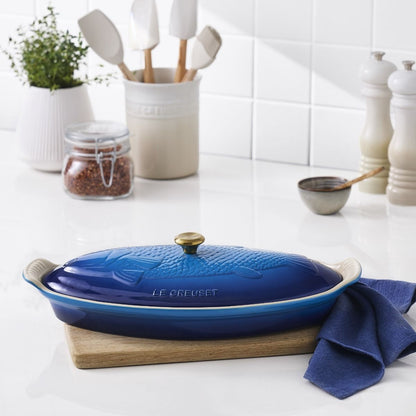  Le Creuset Heritage 1.7 Qt. Fish Baker With Gold Knob | Marseille