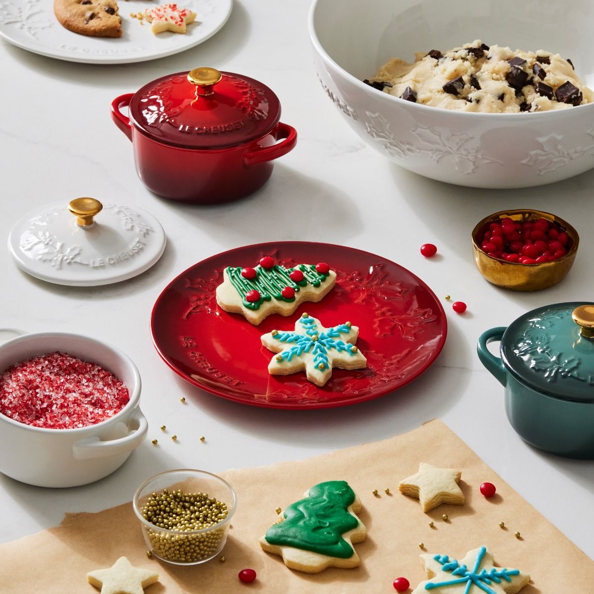 Le Creuset Holly Collection 7" Plate | White