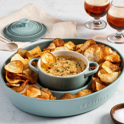  Le Creuset 13" Chip And Dip Platter | Sea Salt