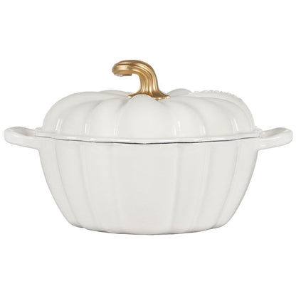  Le Creuset 4 Qt. Pumpkin Dutch Oven | White