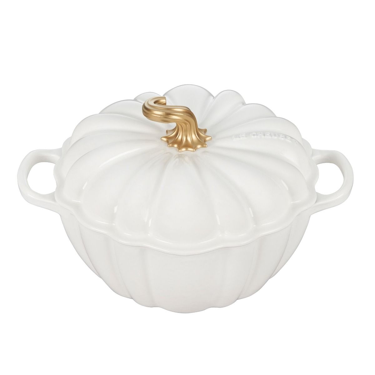  Le Creuset 4 Qt. Pumpkin Dutch Oven | White