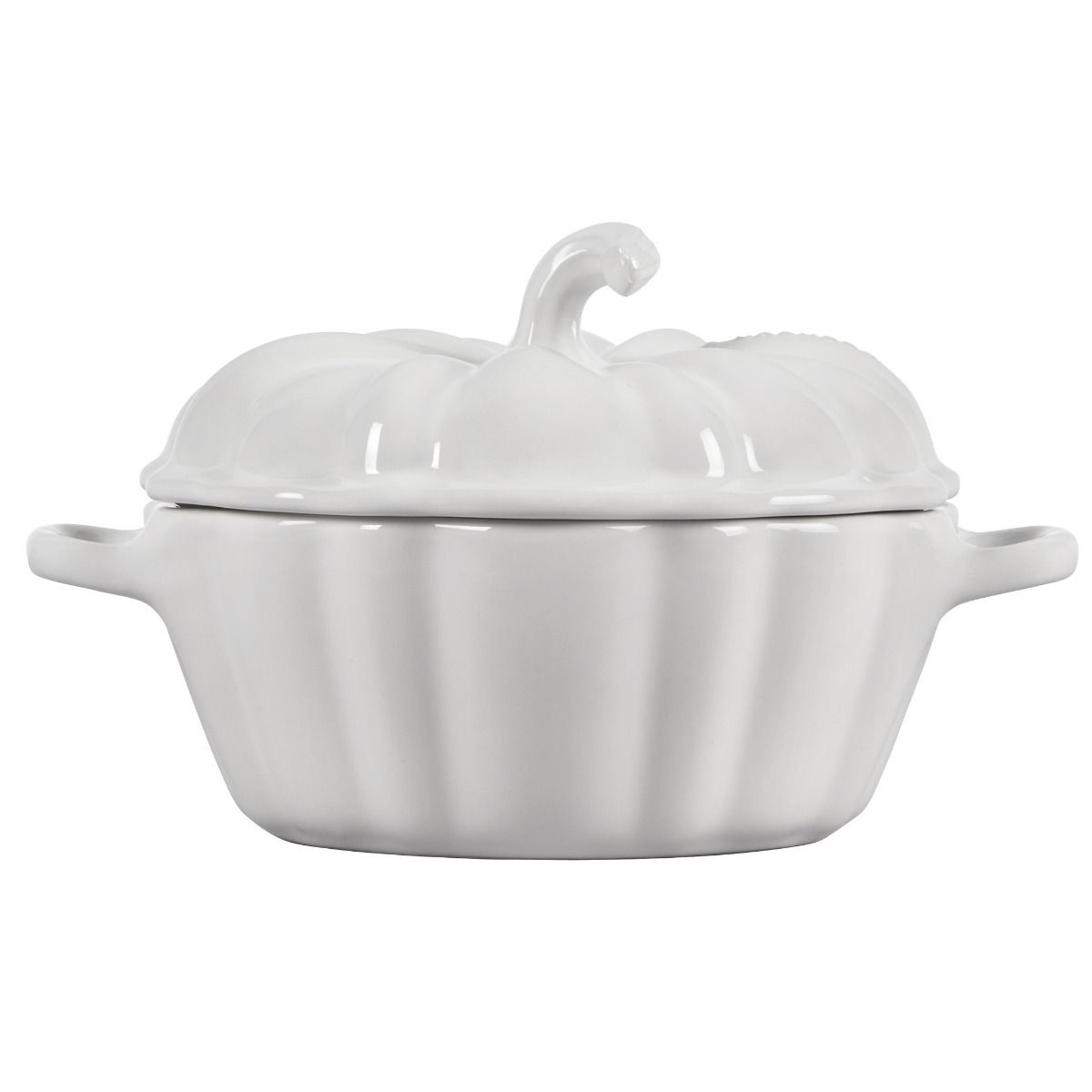  Le Creuset 12oz Mini Pumpkin Cocotte | White