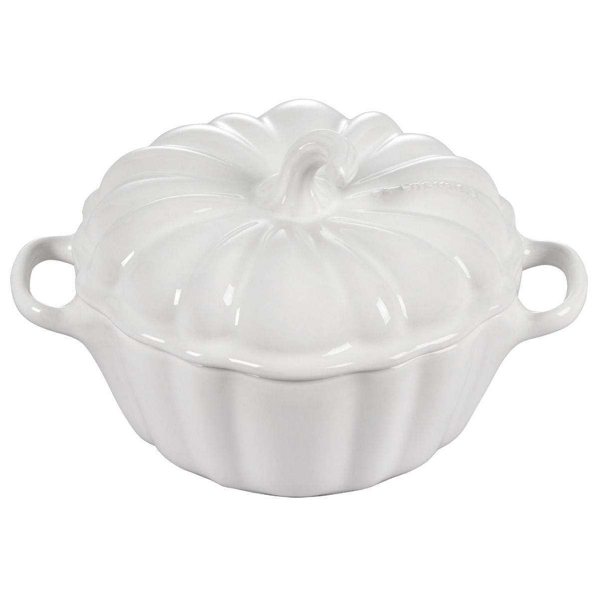  Le Creuset 12oz Mini Pumpkin Cocotte | White