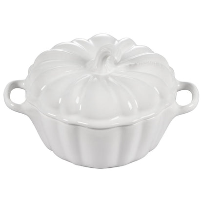  Le Creuset 12oz Mini Pumpkin Cocotte | White