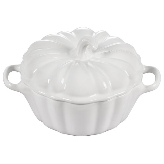  Le Creuset 12oz Mini Pumpkin Cocotte | White