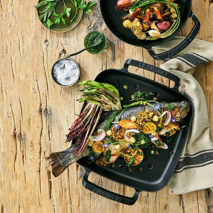  Le Creuset Alpine Collection 12" Square Grill Basket | Matte Black