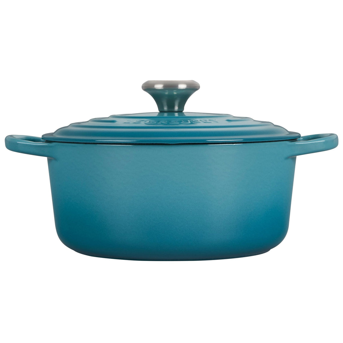  Le Creuset 4.5 Qt. Round Signature Dutch Oven With Stainless Steel Knob | Caribbean Blue