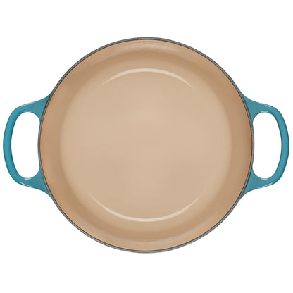  Le Creuset 4.5 Qt. Round Signature Dutch Oven With Stainless Steel Knob | Caribbean Blue