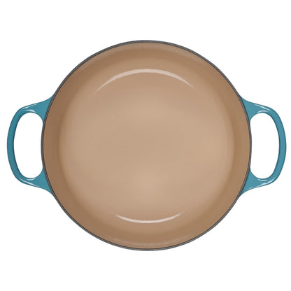  Le Creuset 5.5 Qt. Round Signature Cast Iron Dutch Oven With Stainless Steel Knob | Caribbean Blue