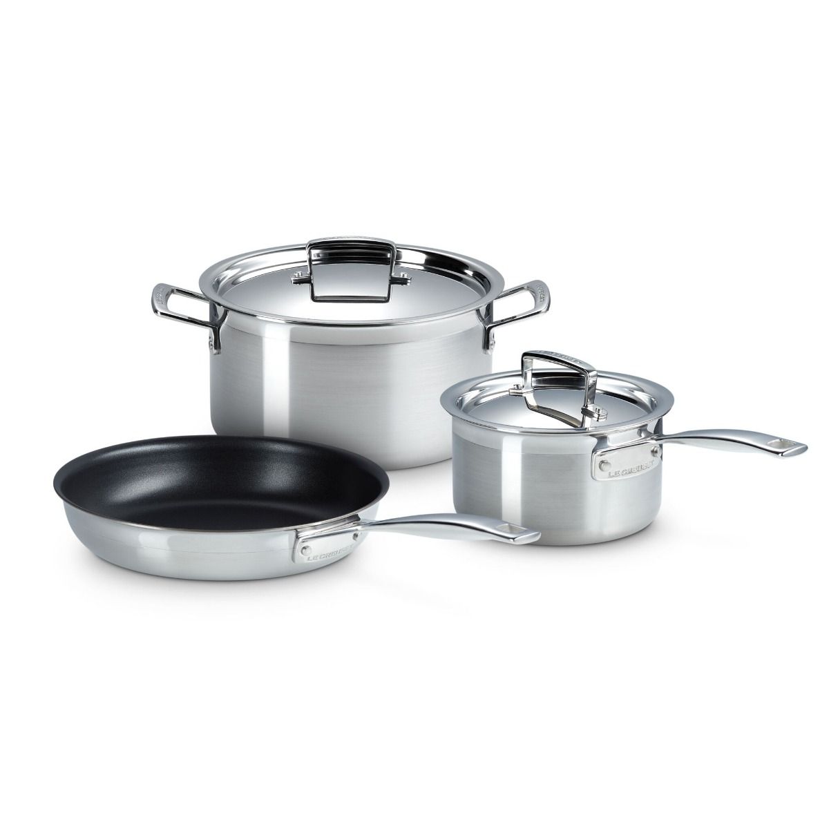  Le Creuset Classic Stainless Steel 5-Piece Cookware Set