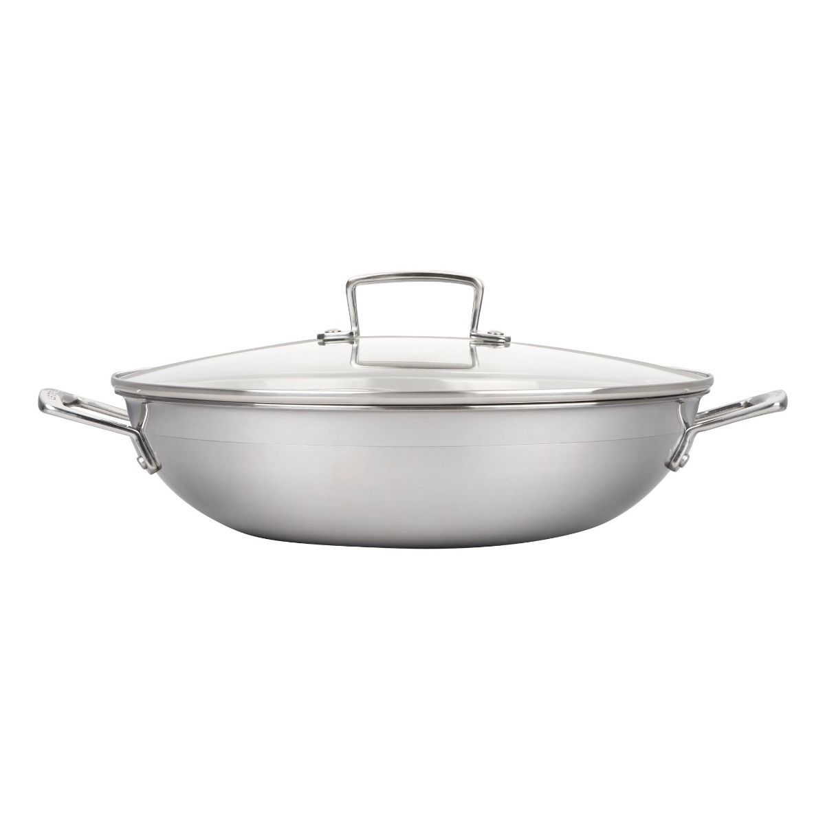  Le Creuset Classic Stainless Steel 4.5 Qt. Wok With Glass Lid
