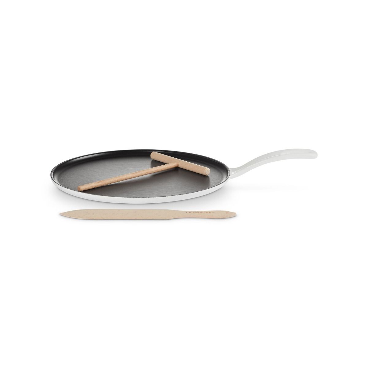  Le Creuset 10.25" Traditional Round Crepe Pan | White