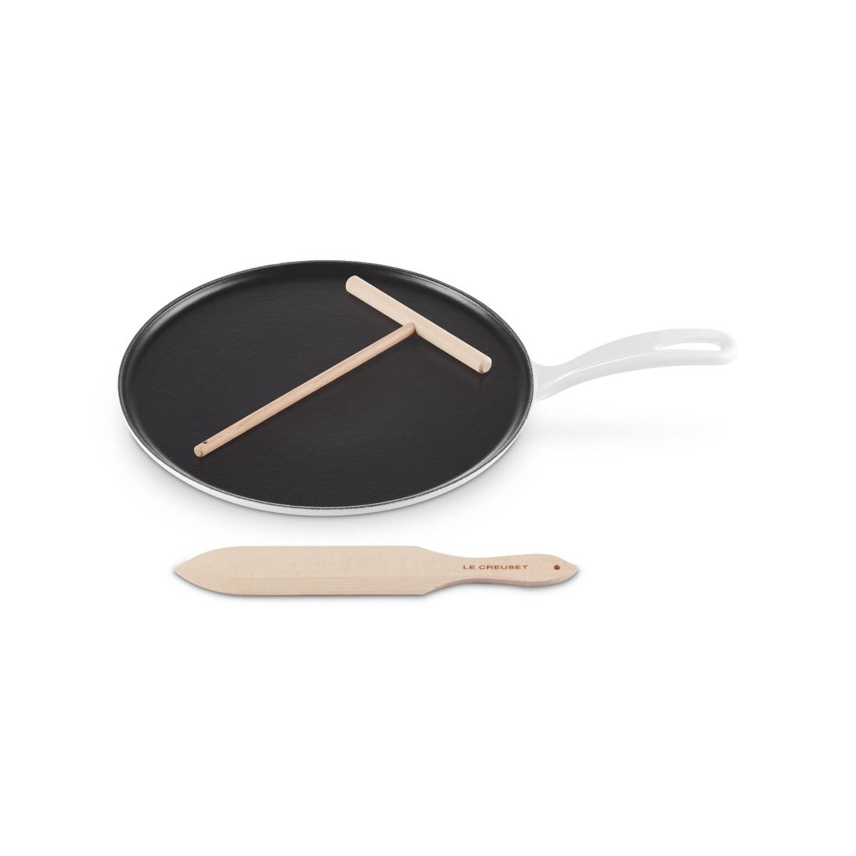  Le Creuset 10.25" Traditional Round Crepe Pan | White