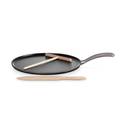  Le Creuset 10.25" Traditional Round Crepe Pan | Oyster