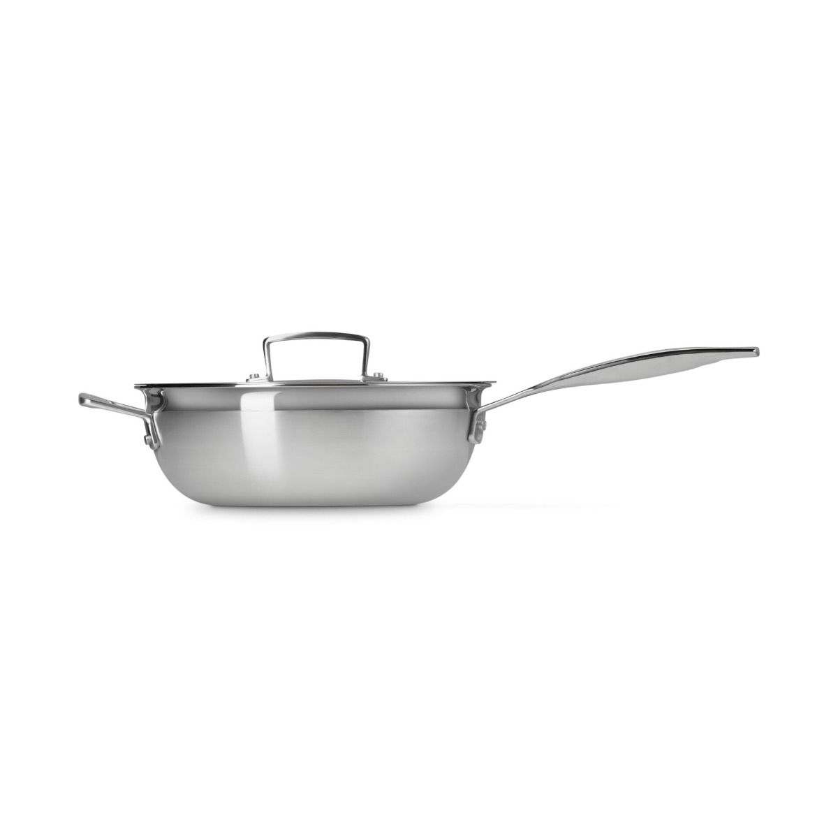  Le Creuset Classic Stainless Steel 3.5 Qt. Round Chef's Pan With Lid