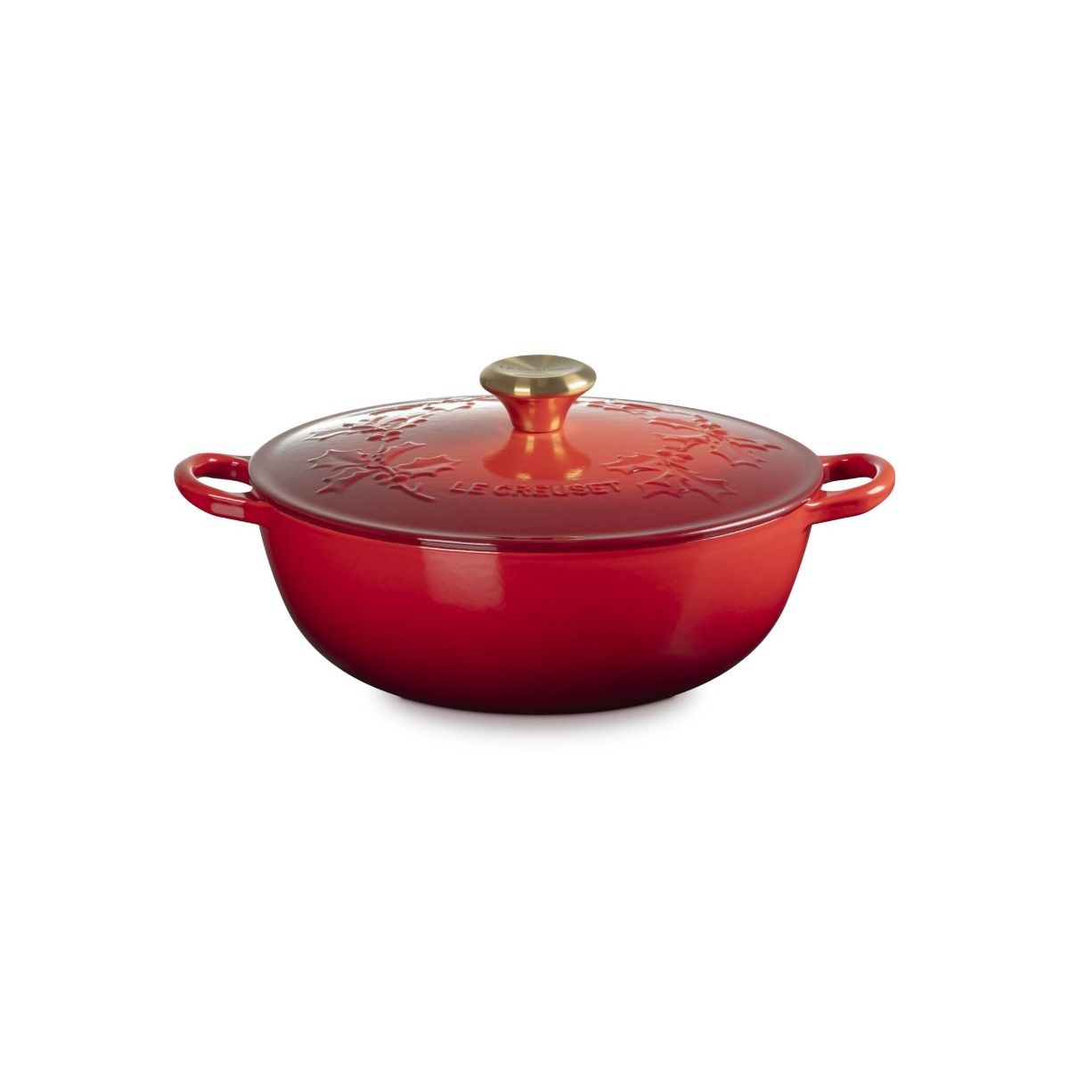  Le Creuset Holly Collection 4.5 Qt. Soup Pot | Cerise