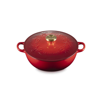  Le Creuset Holly Collection 4.5 Qt. Soup Pot | Cerise