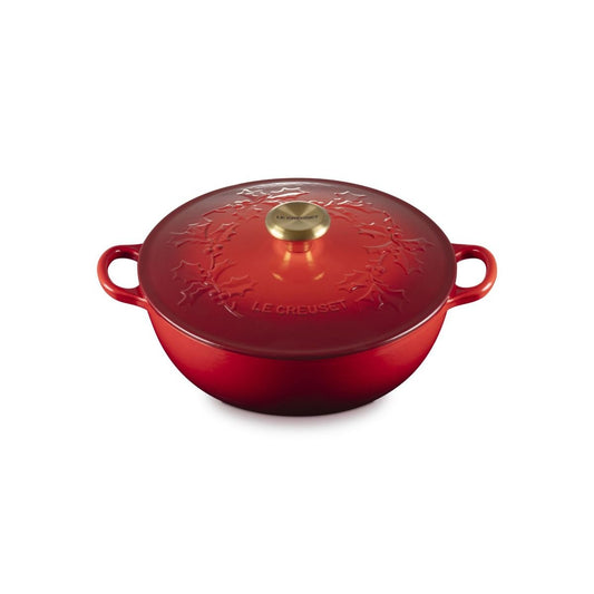  Le Creuset Holly Collection 4.5 Qt. Soup Pot | Cerise