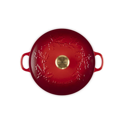  Le Creuset Holly Collection 4.5 Qt. Soup Pot | Cerise