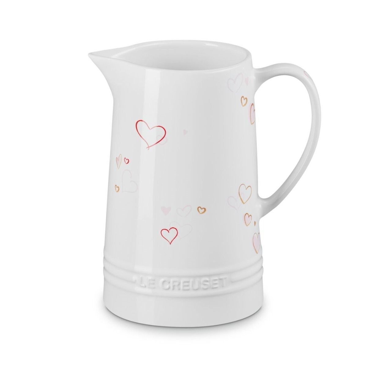  Le Creuset Mon Coeur Collection 1.6 Qt. Signature Stoneware Pitcher | White