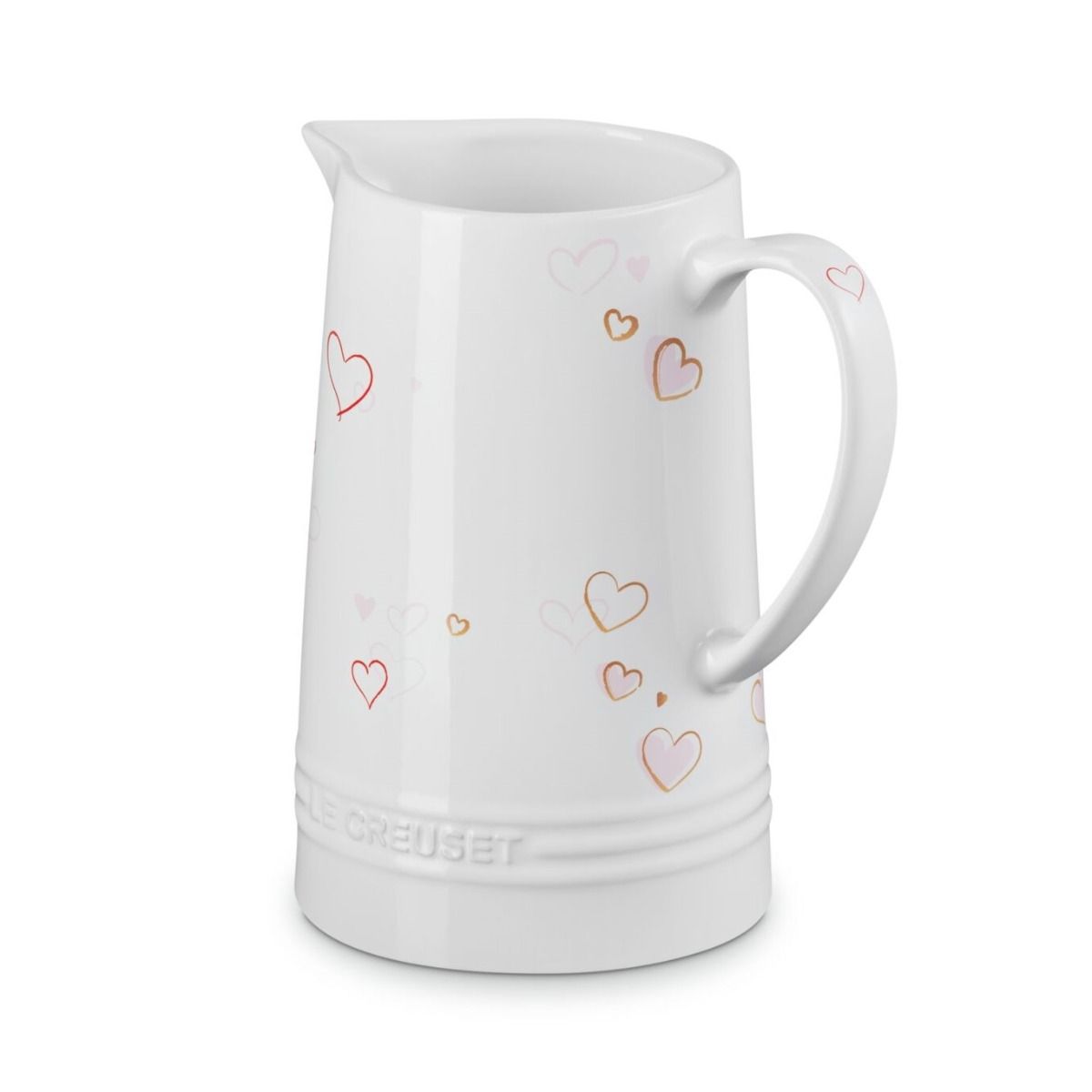  Le Creuset Mon Coeur Collection 1.6 Qt. Signature Stoneware Pitcher | White