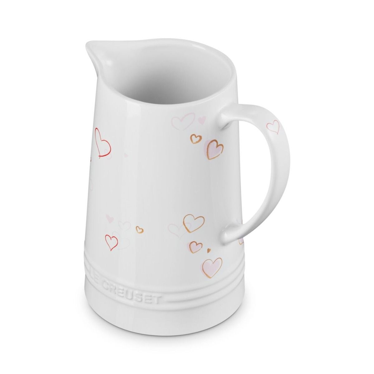  Le Creuset Mon Coeur Collection 1.6 Qt. Signature Stoneware Pitcher | White