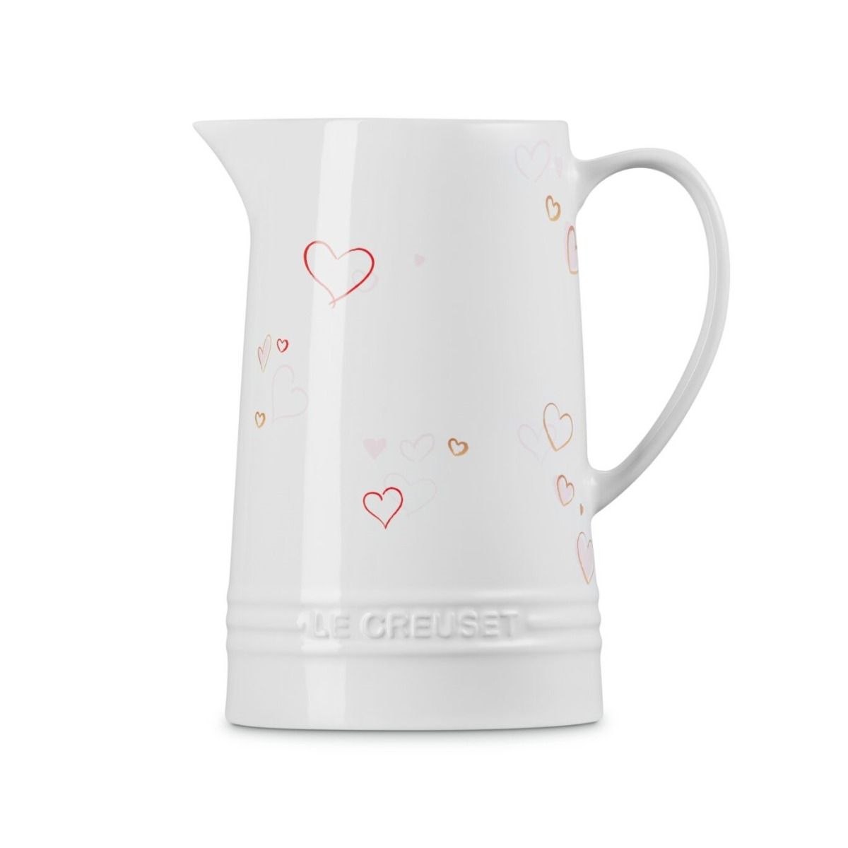  Le Creuset Mon Coeur Collection 1.6 Qt. Signature Stoneware Pitcher | White