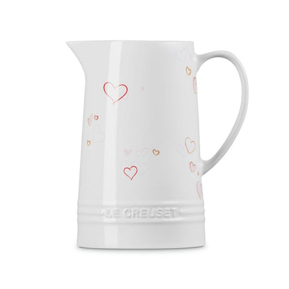  Le Creuset Mon Coeur Collection 1.6 Qt. Signature Stoneware Pitcher | White