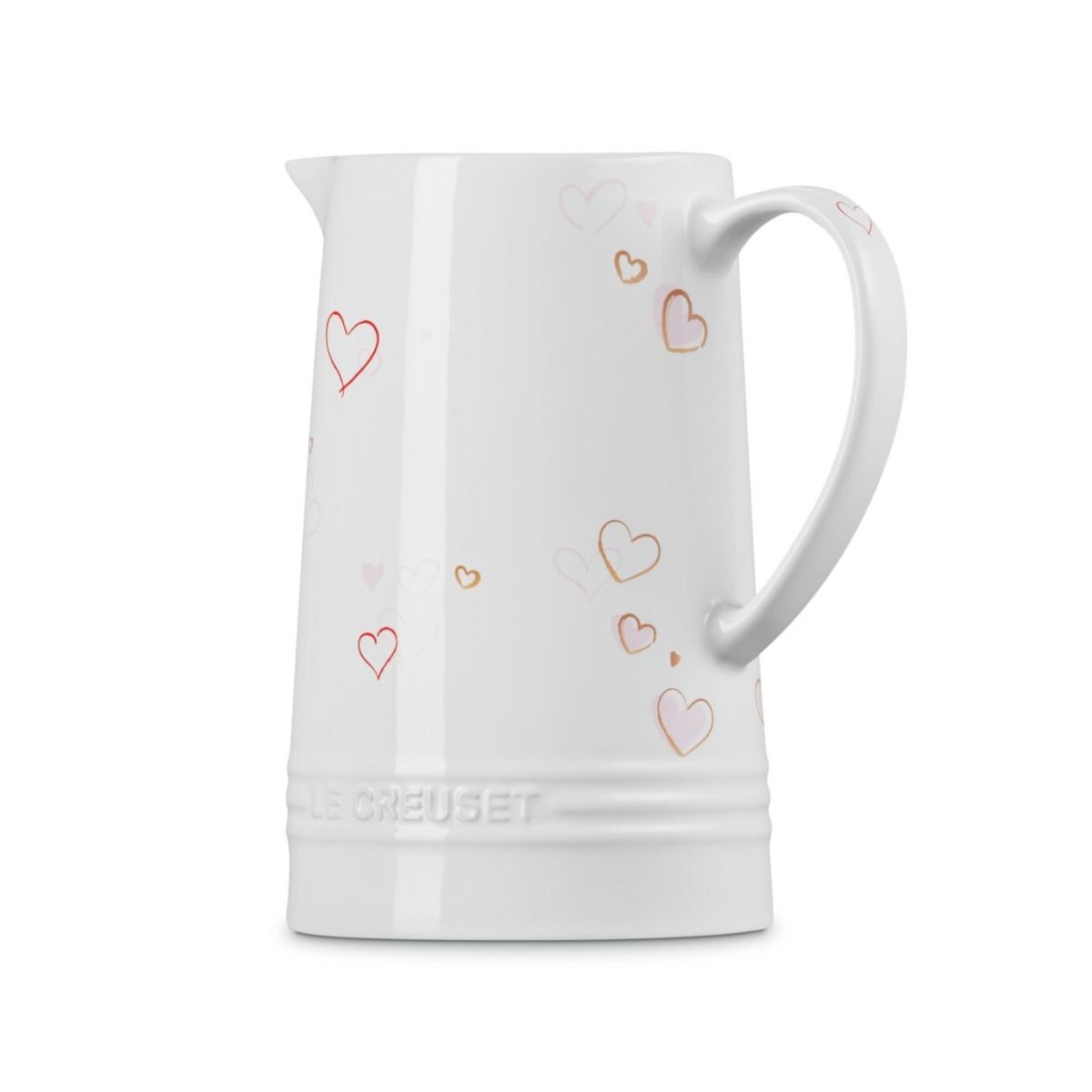  Le Creuset Mon Coeur Collection 1.6 Qt. Signature Stoneware Pitcher | White