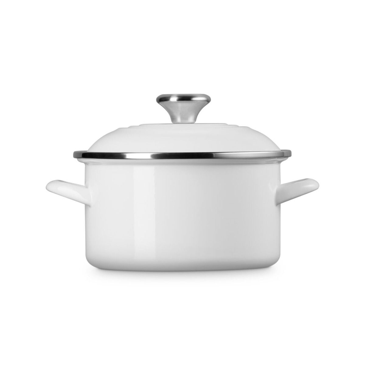  Le Creuset 3.8 Qt. Petite Enamel On Steel Stockpot | White