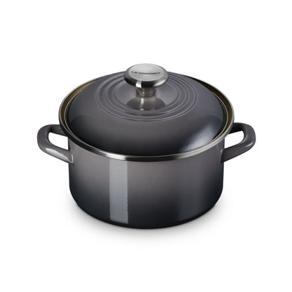  Le Creuset 3.8 Qt. Petite Enamel On Steel Stockpot| Oyster