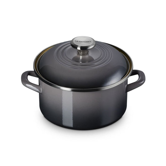  Le Creuset 3.8 Qt. Petite Enamel On Steel Stockpot| Oyster